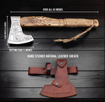 Viking etched hatchet