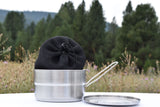 Personal camp stove with pot